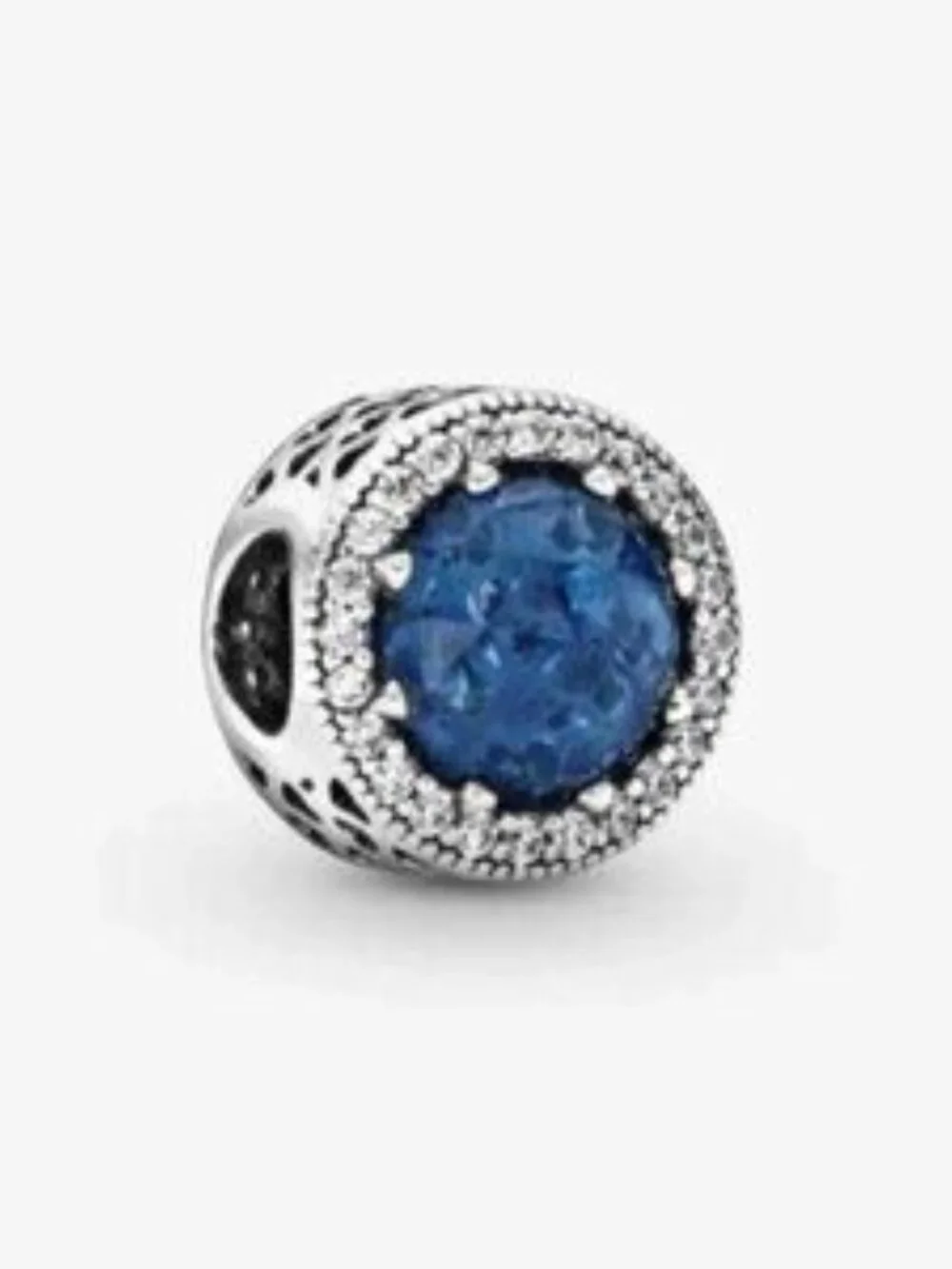 Pandora sparkling dark blue charm